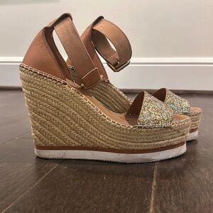 See By Chloe Glyn metallic wedges
